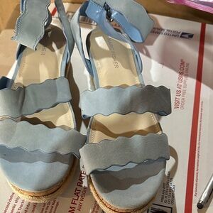 Marc Fisher Sky Blue Espadrille Sandals